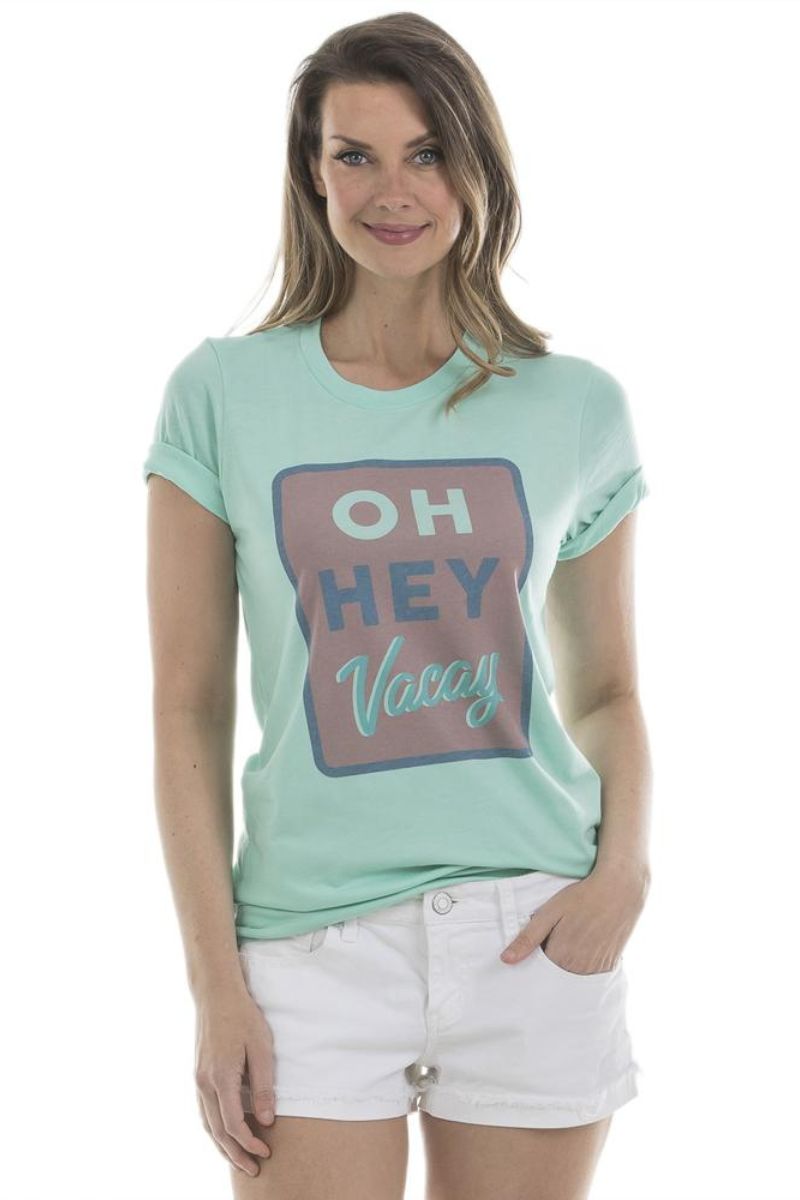Oh Hey Vacay Women's Wholesale Graphic T-Shirt Oh Hey Vacay Women's Wholesale Graphic T-Shirt