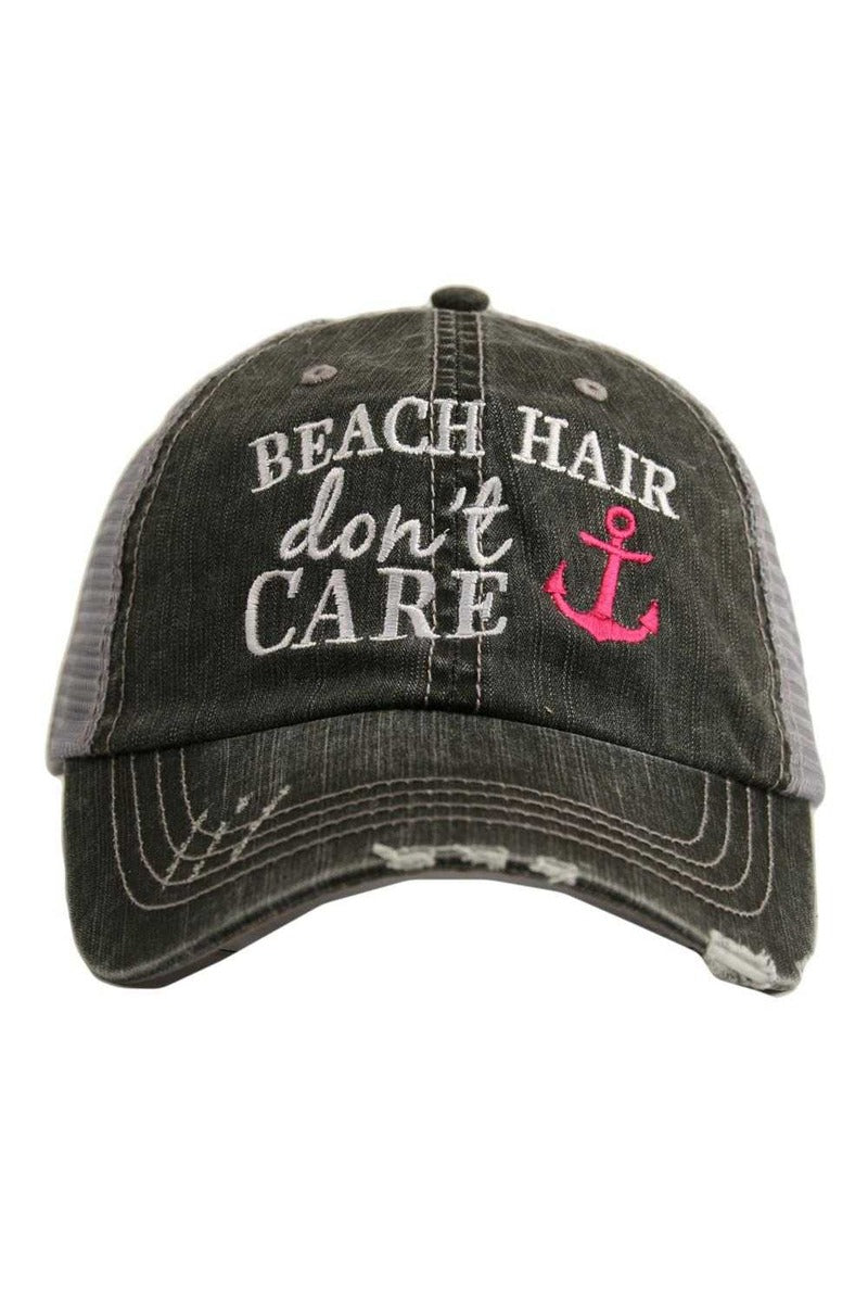 Beach Hair Don't Care with Anchor Wholesale Trucker Hat Beach Hair Don't Care with Anchor Wholesale Trucker Hat