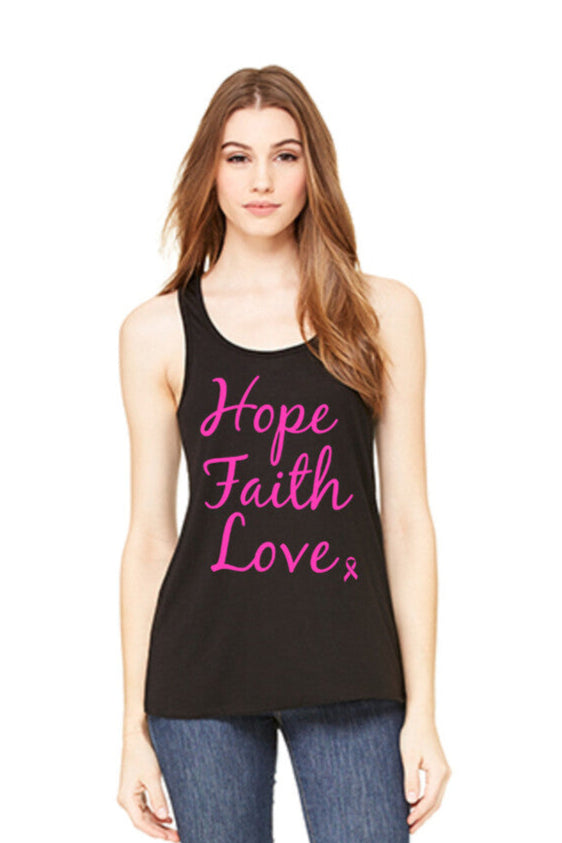 Hope Faith Love Wholesale Pink Ribbon Tank Tops Hope Faith Love Wholesale Pink Ribbon Tank Tops