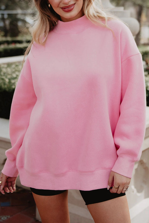 Pink Mockneck Wholesale Sweatshirt Women | Katydid Wholesale