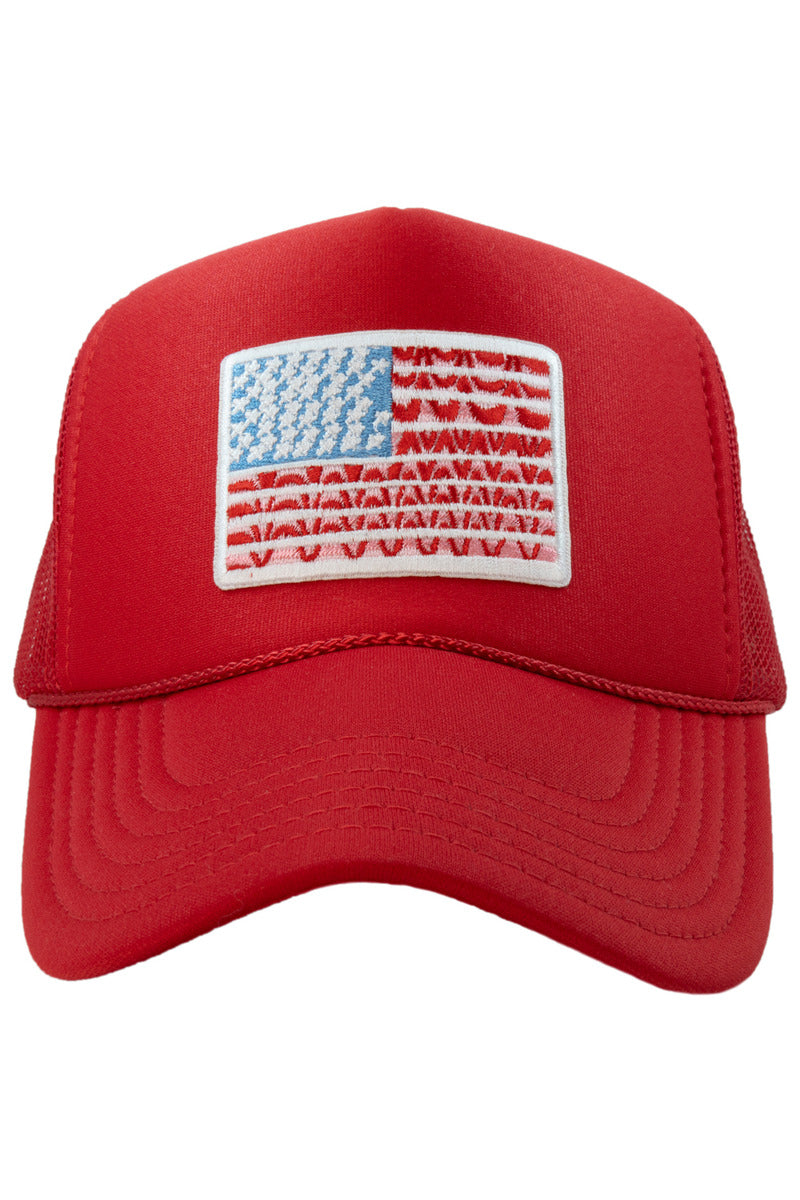 American Flag Wholesale Women's Foam Trucker Hat American Flag Wholesale Women's Foam Trucker Hat