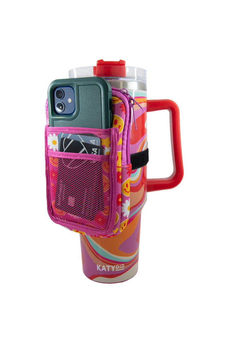 Red Flower Happy Face Wholesale Tumbler ZIPPER POUCH Red Flower Happy Face Wholesale Tumbler ZIPPER POUCH