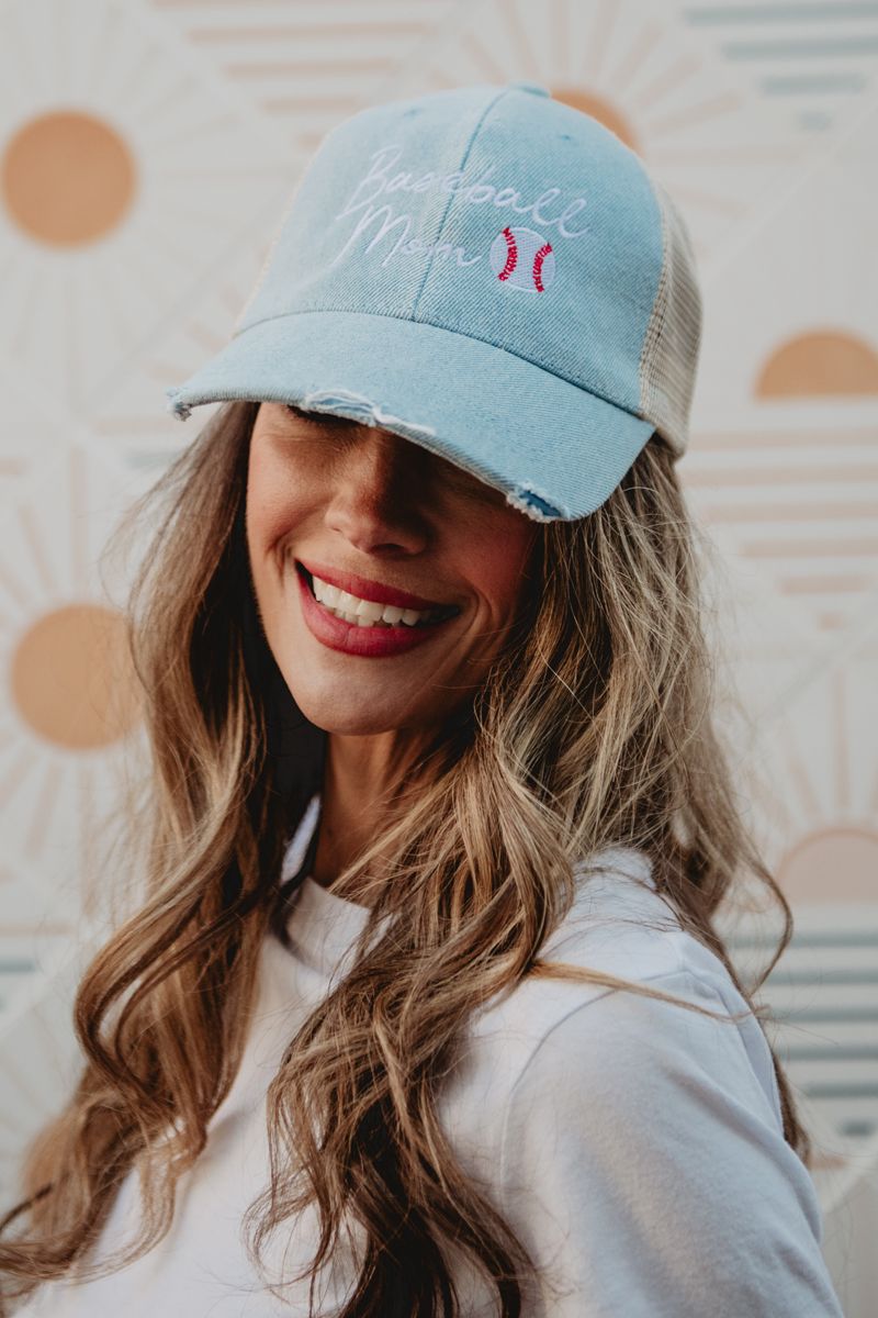 Baseball Mom Women's Trucker Wholesale Denim Hat Baseball Mom Women's Trucker Wholesale Denim Hat