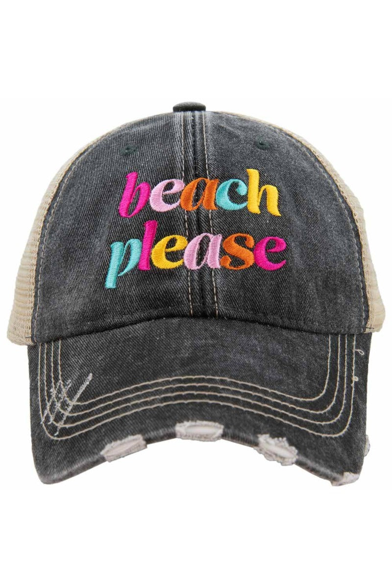 Beach Please (LOWERCASE) Wholesale Trucker Hat Beach Please (LOWERCASE) Wholesale Trucker Hat