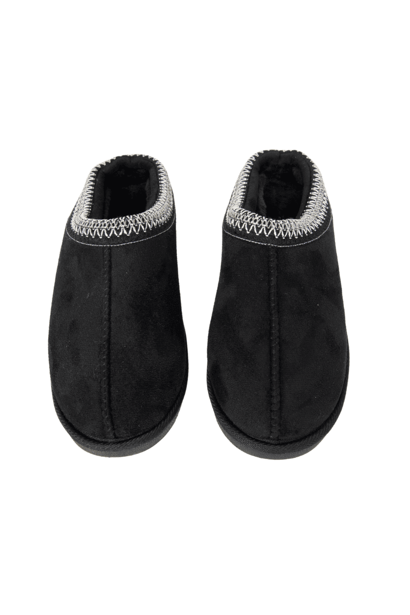 Black Embroidered Women's Wholesale House Slippers Black Embroidered Women's Wholesale House Slippers