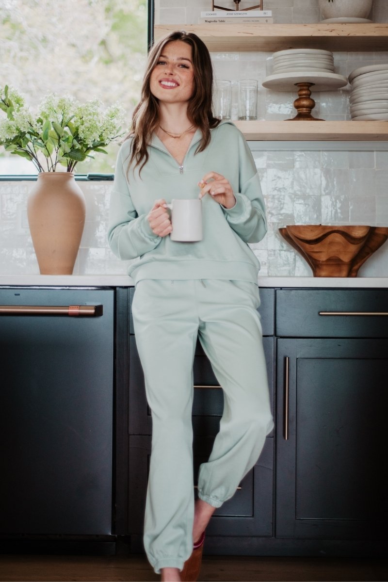 Seafoam Wholesale Scuba Pants Set Seafoam Wholesale Scuba Pants Set