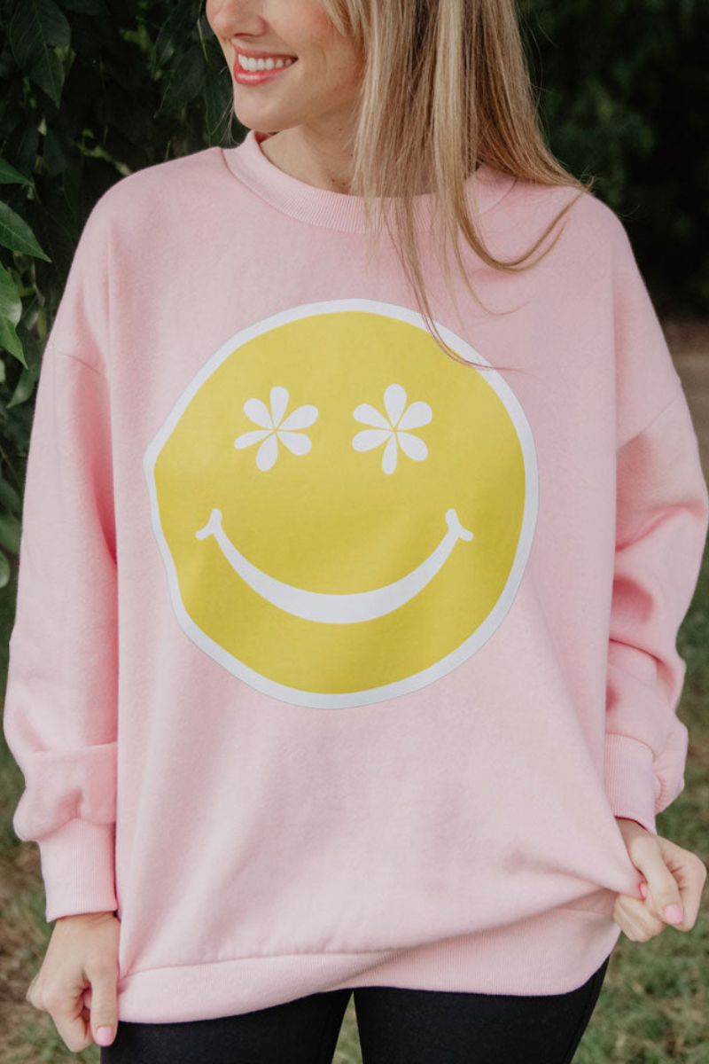 Daisy Eyes Happy Face Wholesale Sweatshirt Daisy Eyes Happy Face Wholesale Sweatshirt