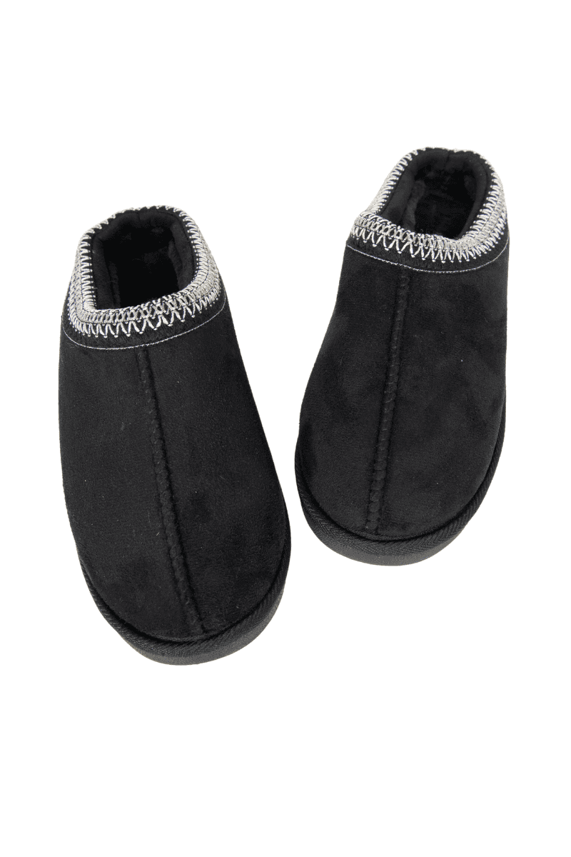 Black Embroidered Women's Wholesale House Slippers Black Embroidered Women's Wholesale House Slippers