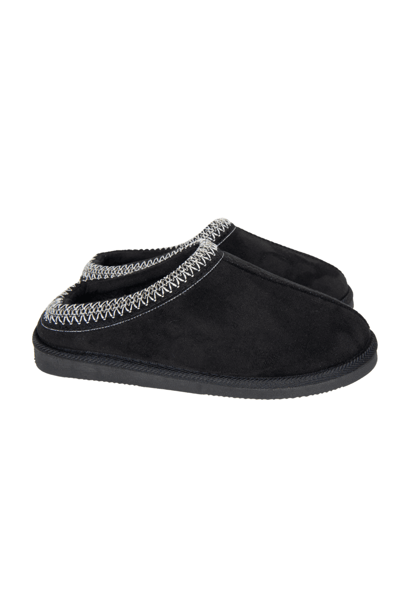 Black Embroidered Women's Wholesale House Slippers Black Embroidered Women's Wholesale House Slippers
