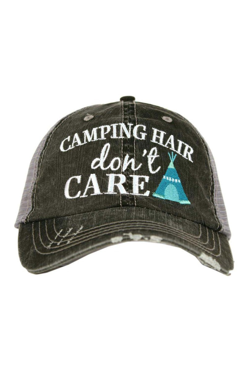 Camping Hair Don't Care Wholesale Trucker Hat Camping Hair Don't Care Wholesale Trucker Hat
