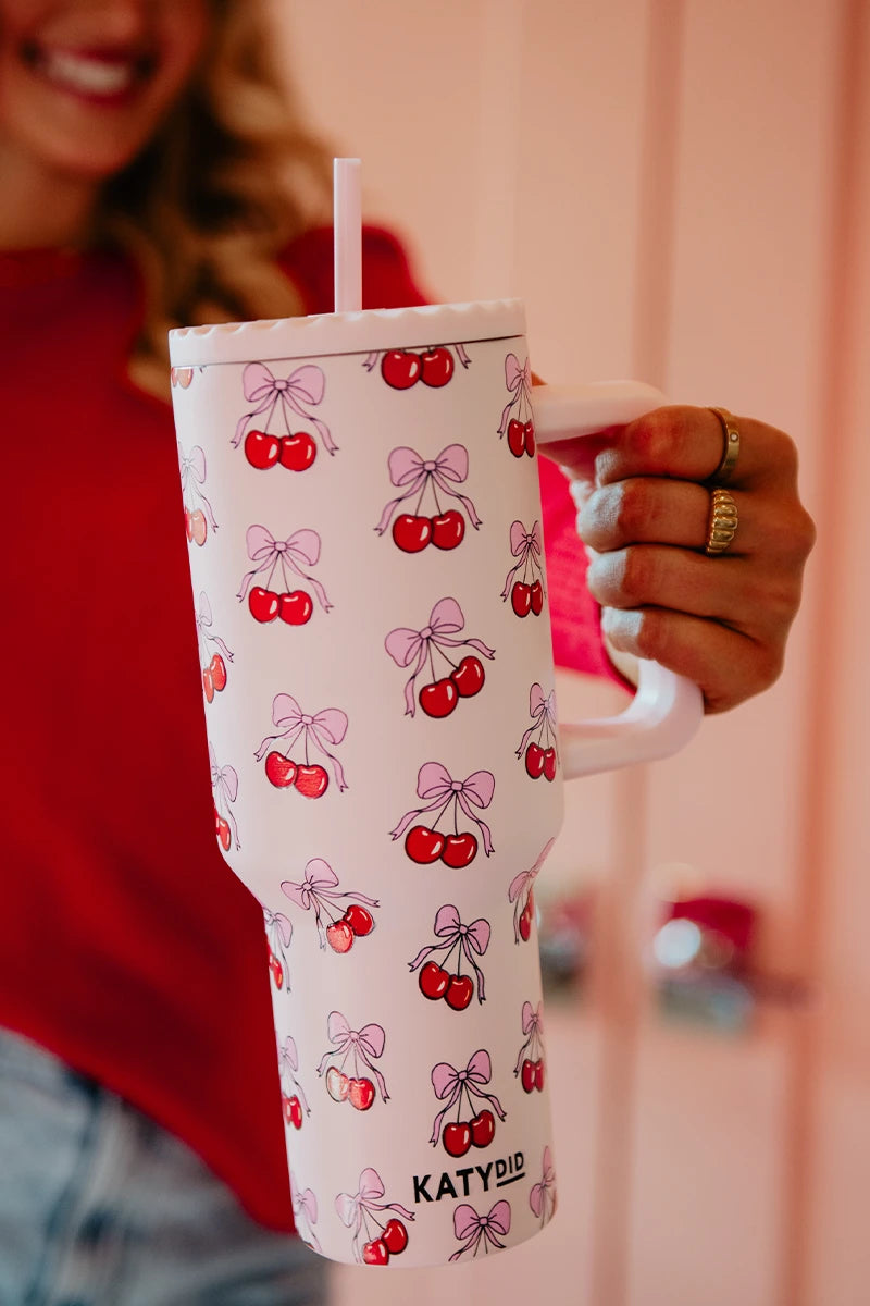 Cherry Bow Stainless Steel Wholesale Tumbler Cherry Bow Stainless Steel Wholesale Tumbler