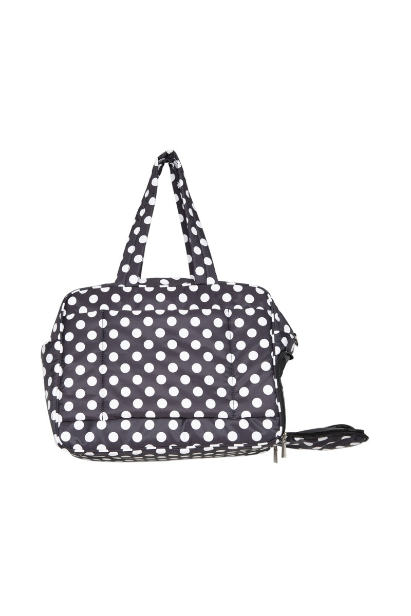Black & White Polka Dot Wholesale Overnight Bag Black & White Polka Dot Wholesale Overnight Bag