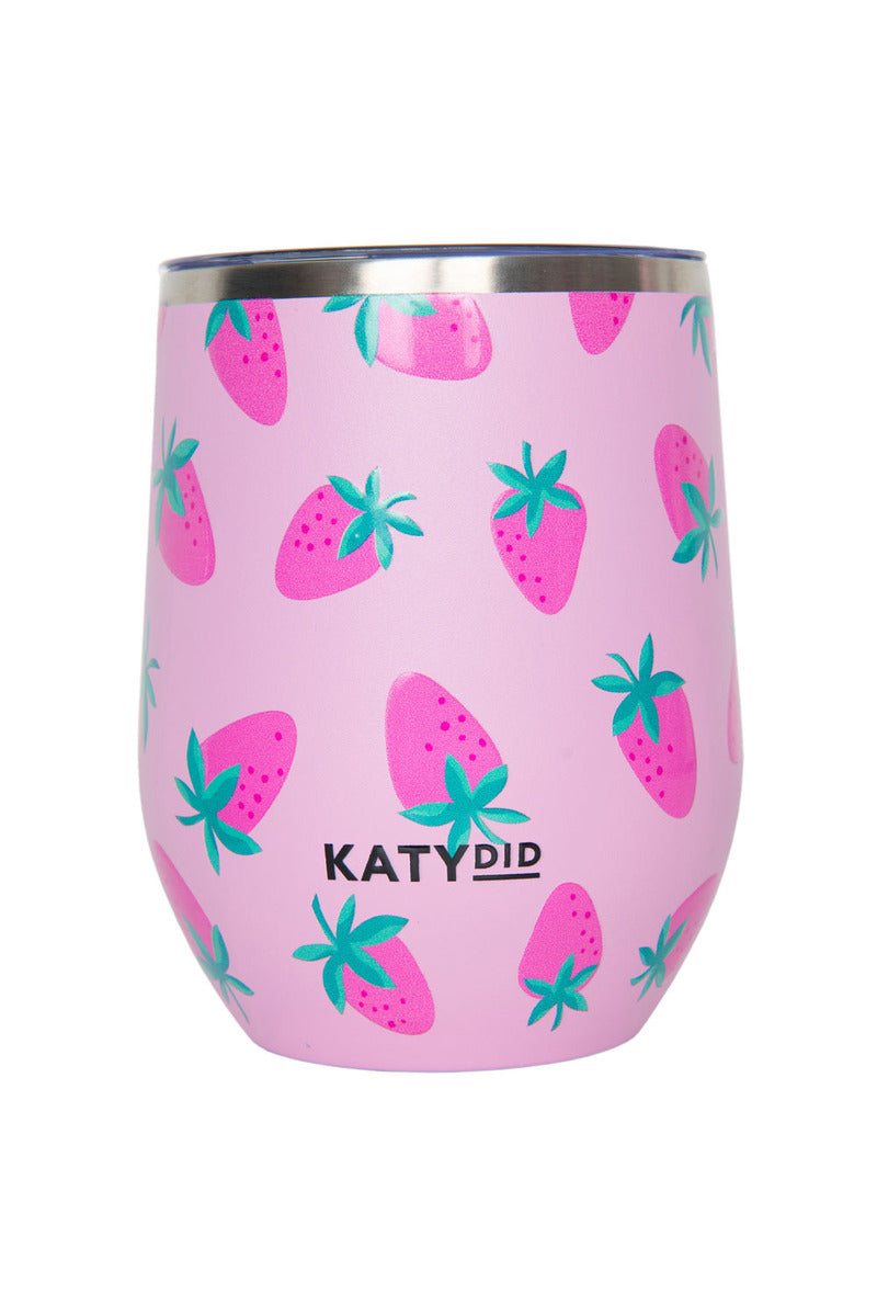 Subtle Strawberry Wholesale WINE TUMBLER Cup Subtle Strawberry Wholesale WINE TUMBLER Cup
