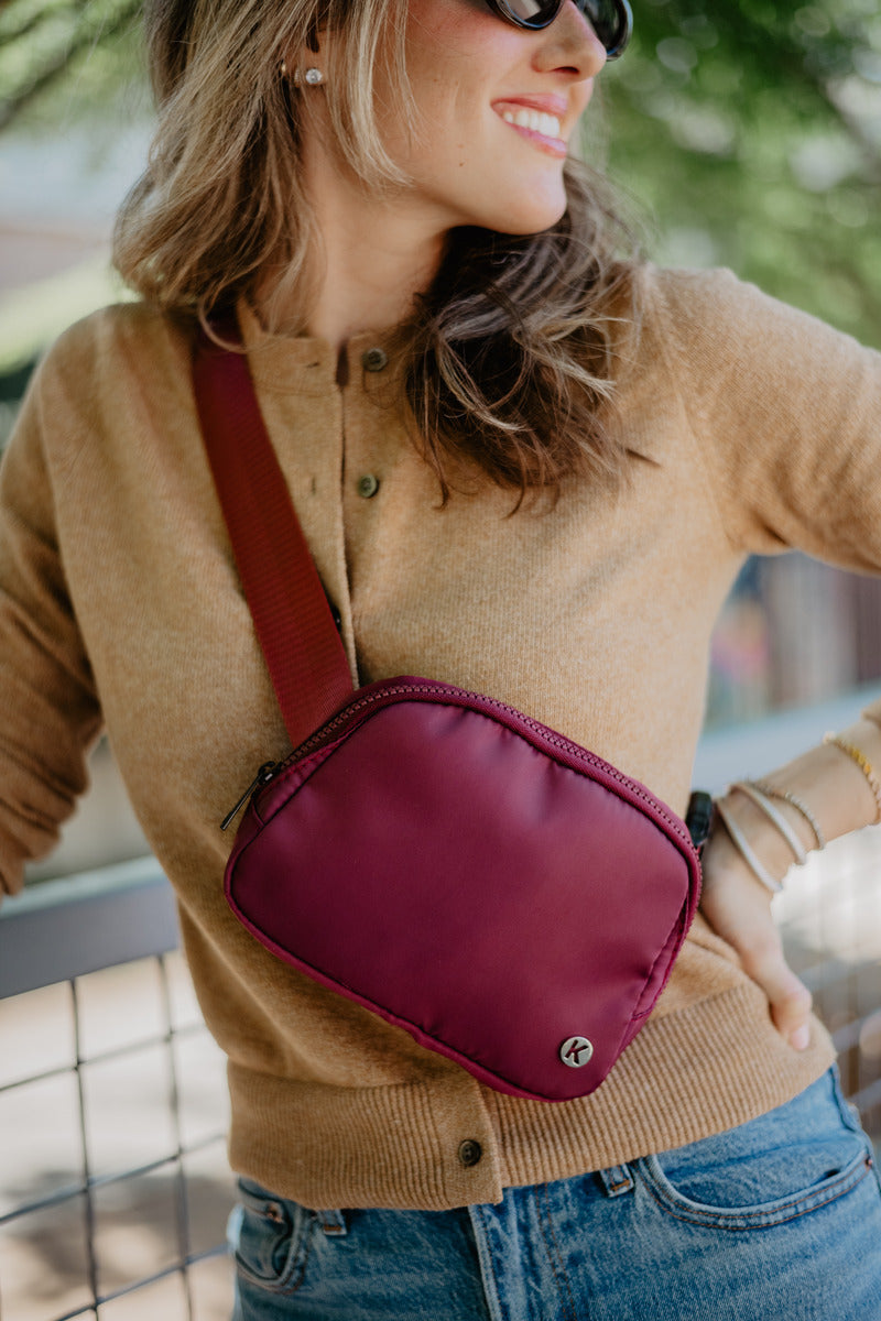 Maroon Wholesale Solid Belt Bag Maroon Wholesale Solid Belt Bag