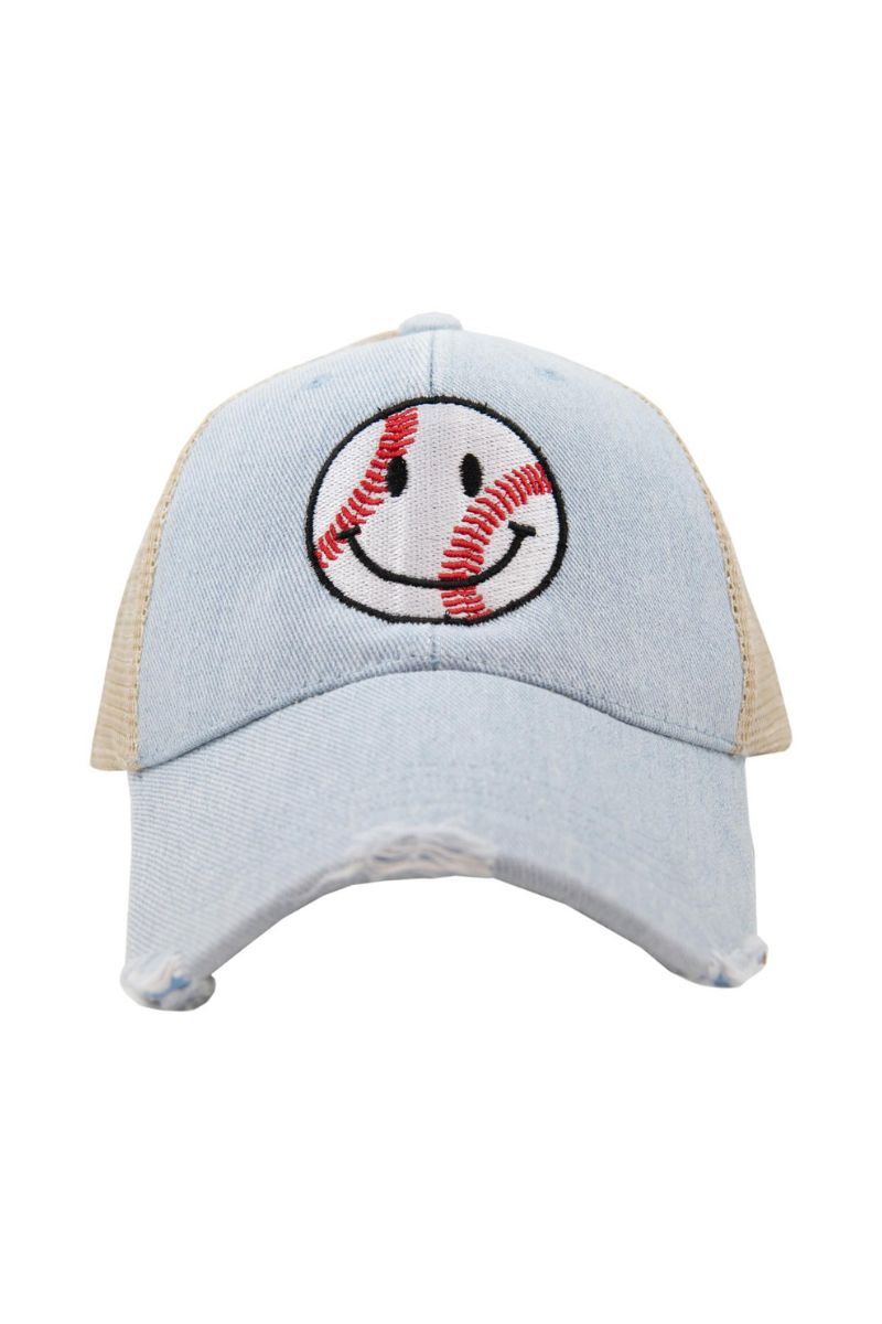 Baseball Happy Face Trucker Wholesale Cute Hat Baseball Happy Face Trucker Wholesale Cute Hat