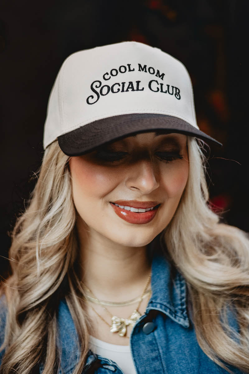 Cool Mom Social Club Wholesale Two-Toned Vintage Hat Cool Mom Social Club Wholesale Two-Toned Vintage Hat