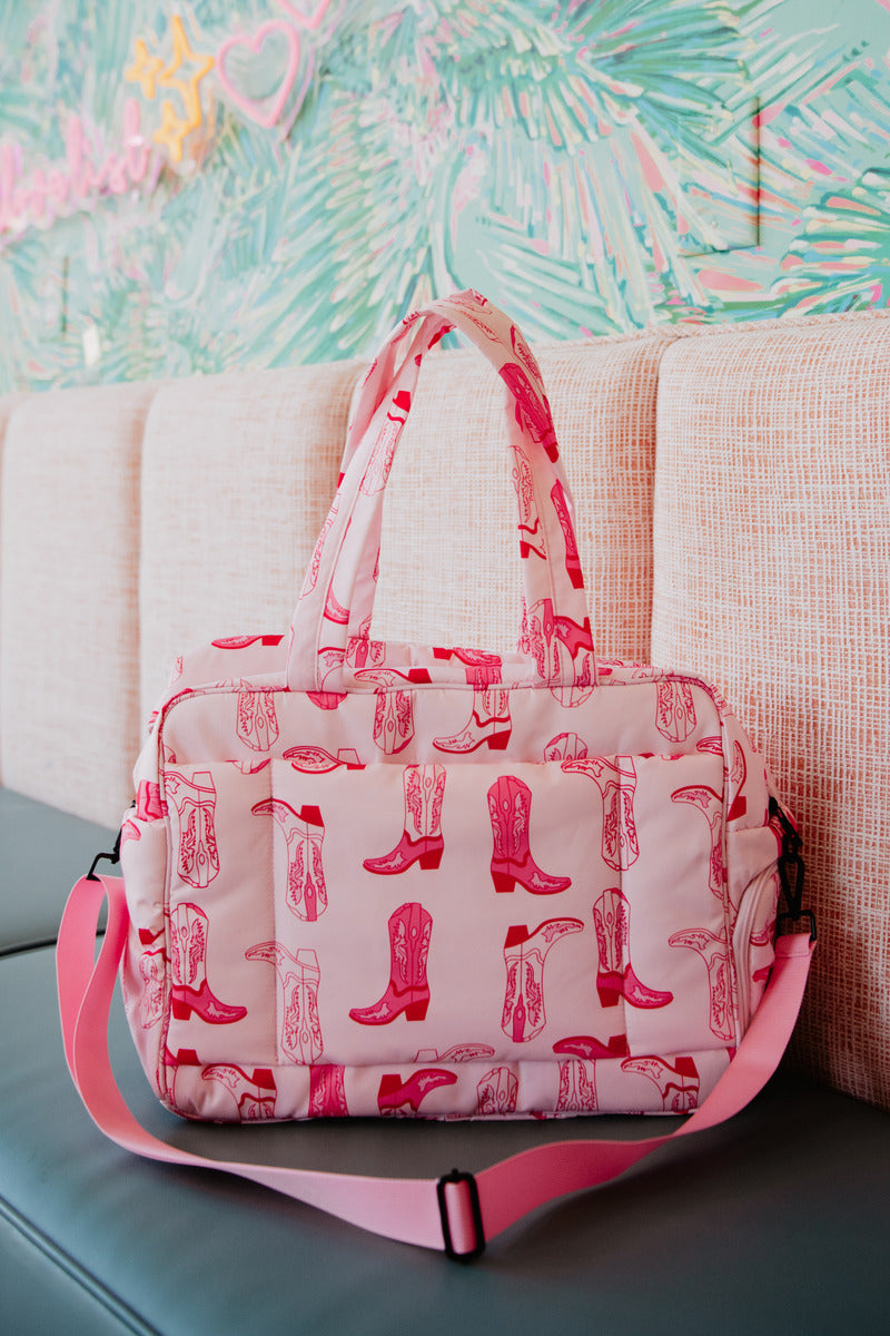 Light Pink Western Boots Wholesale Weekender Bag Light Pink Western Boots Wholesale Weekender Bag
