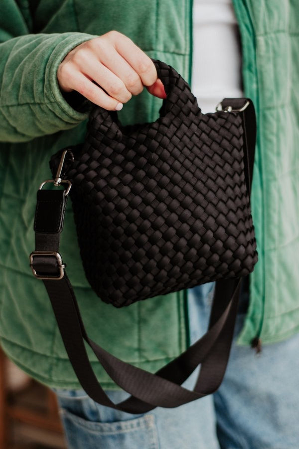 Black Wholesale Neoprene Bucket Bag | Crossbody Tote Bags
