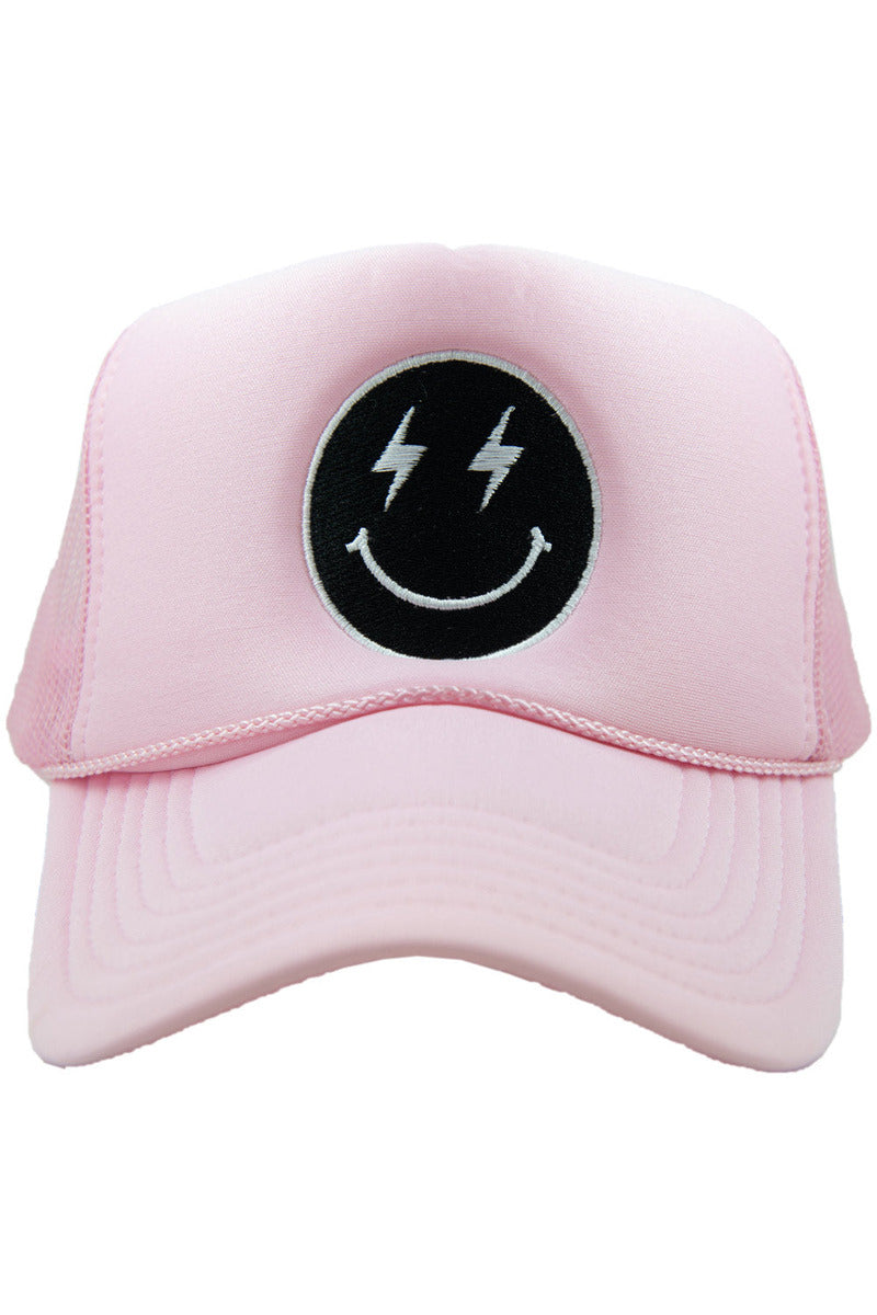 Black Lightning Happy Face Wholesale Foam Hat Black Lightning Happy Face Wholesale Foam Hat