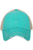 Teal Blank Wholesale Womens Trucker Hat