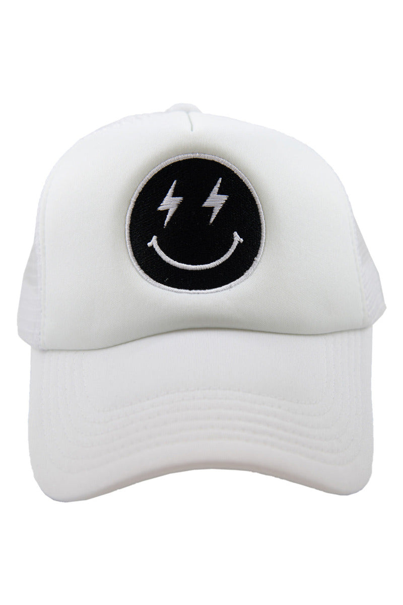 Black Lightning Happy Face Wholesale Foam Hat Black Lightning Happy Face Wholesale Foam Hat