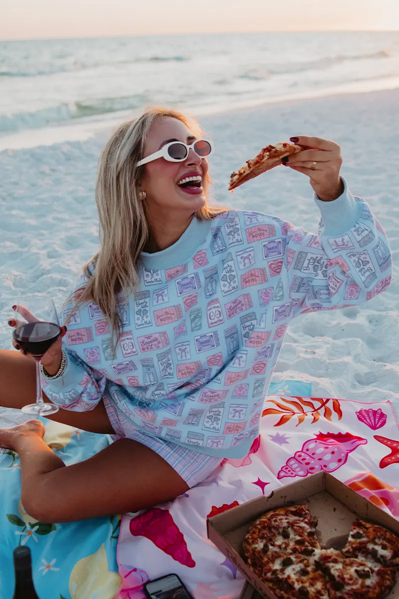 Traveling Matchbook Printed All Over Sweatshirt Traveling Matchbook Printed All Over Sweatshirt