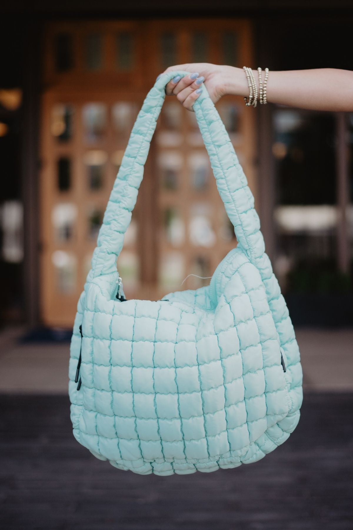 Mint Women's Wholesale Quilted Tote Mint Women's Wholesale Quilted Tote