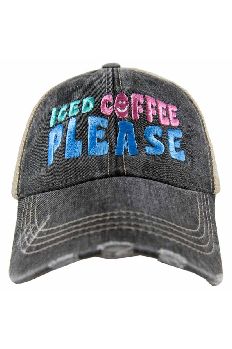 Iced Coffee Please Wholesale Trucker Hat Iced Coffee Please Wholesale Trucker Hat