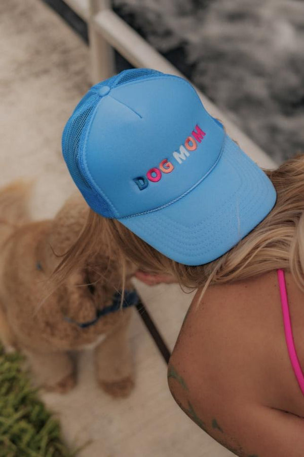 KATYDID Dog Mom Distressed Black, Gray & Teal Trucker Hat‎ One Size Katydid | Accessories | Brand New Never Worn Flannel Hat  main image 2