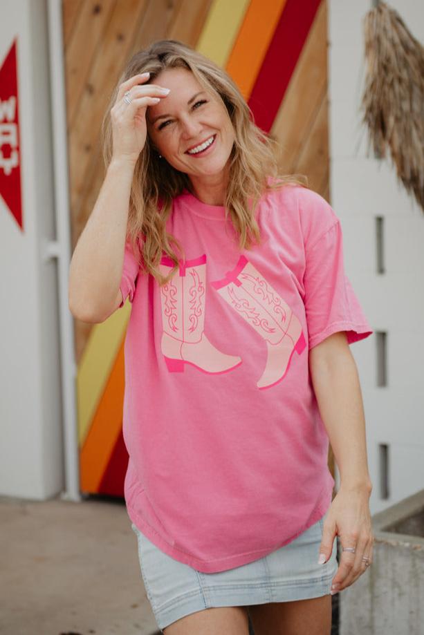 Kicking Boots Western Cowgirl T-Shirt Kicking Boots Western Cowgirl T-Shirt