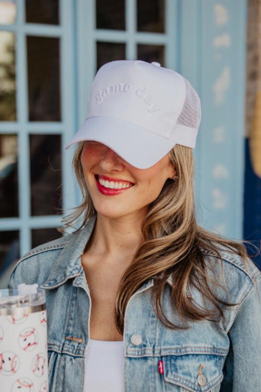 Game Day Wholesale 3-D Embroidered Trucker Hat Game Day Wholesale 3-D Embroidered Trucker Hat