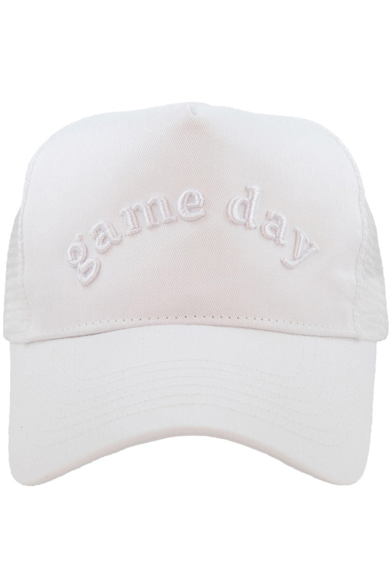 Game Day Wholesale 3-D Embroidered Trucker Hat Game Day Wholesale 3-D Embroidered Trucker Hat