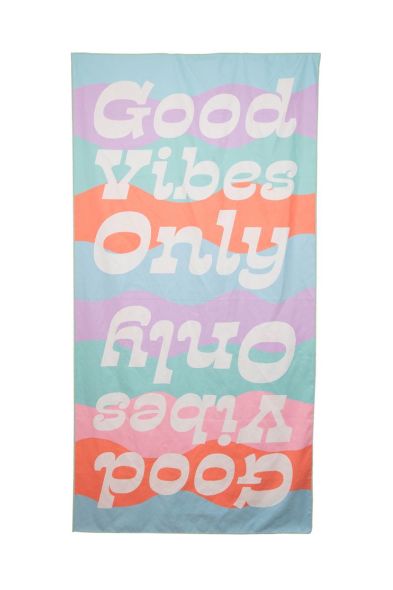 Good Vibes Repeat Wholesale Quick Dry Beach Towel Good Vibes Repeat Wholesale Quick Dry Beach Towel