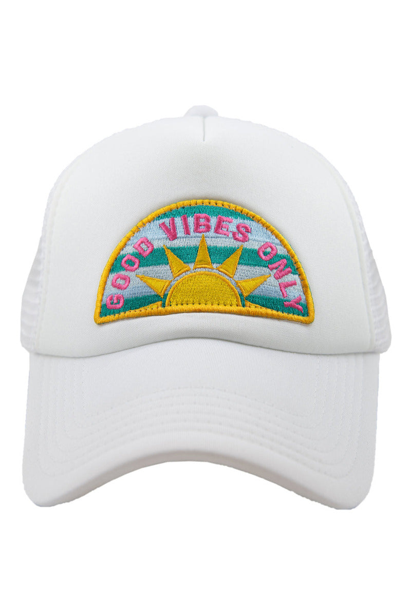 Good Vibes Only Patch Wholesale Women's Foam Hat Good Vibes Only Patch Wholesale Women's Foam Hat