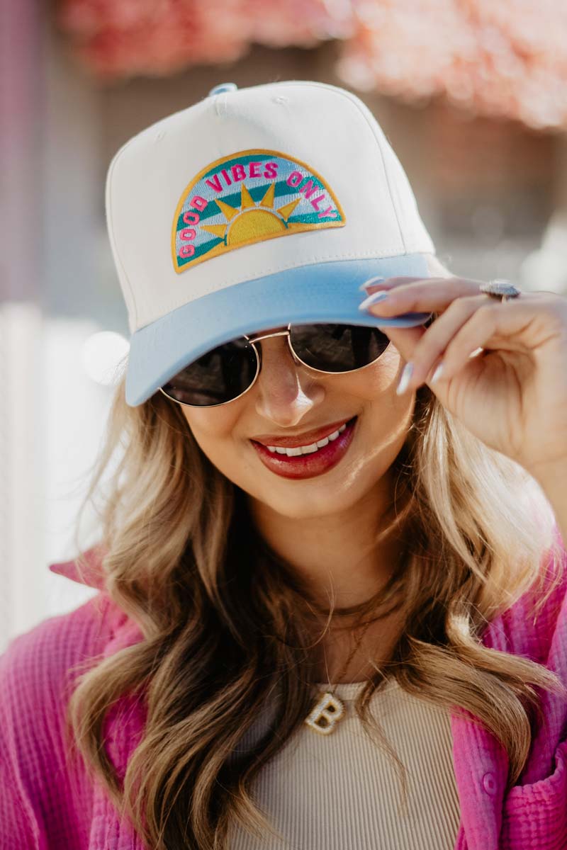 Good Vibes Only Patch Wholesale Vintage Style Hat Good Vibes Only Patch Wholesale Vintage Style Hat