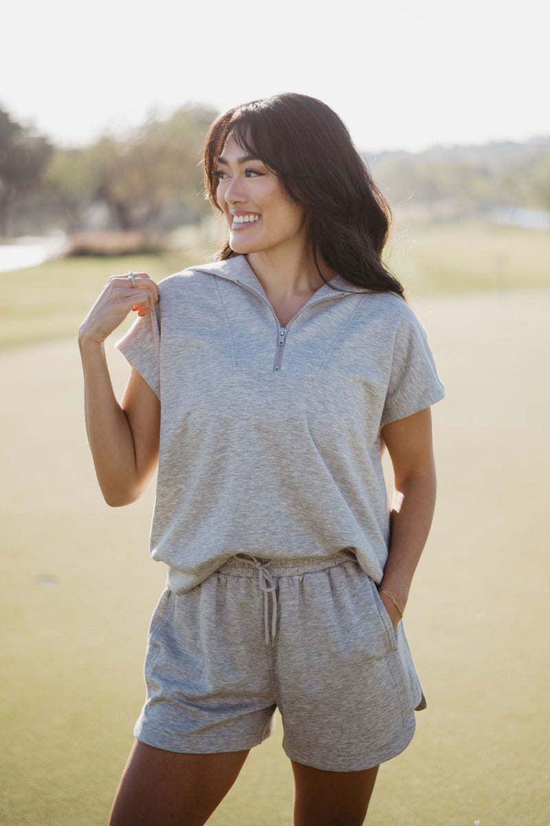 Gray Wholesale Scuba Two Piece Set Gray Wholesale Scuba Two Piece Set