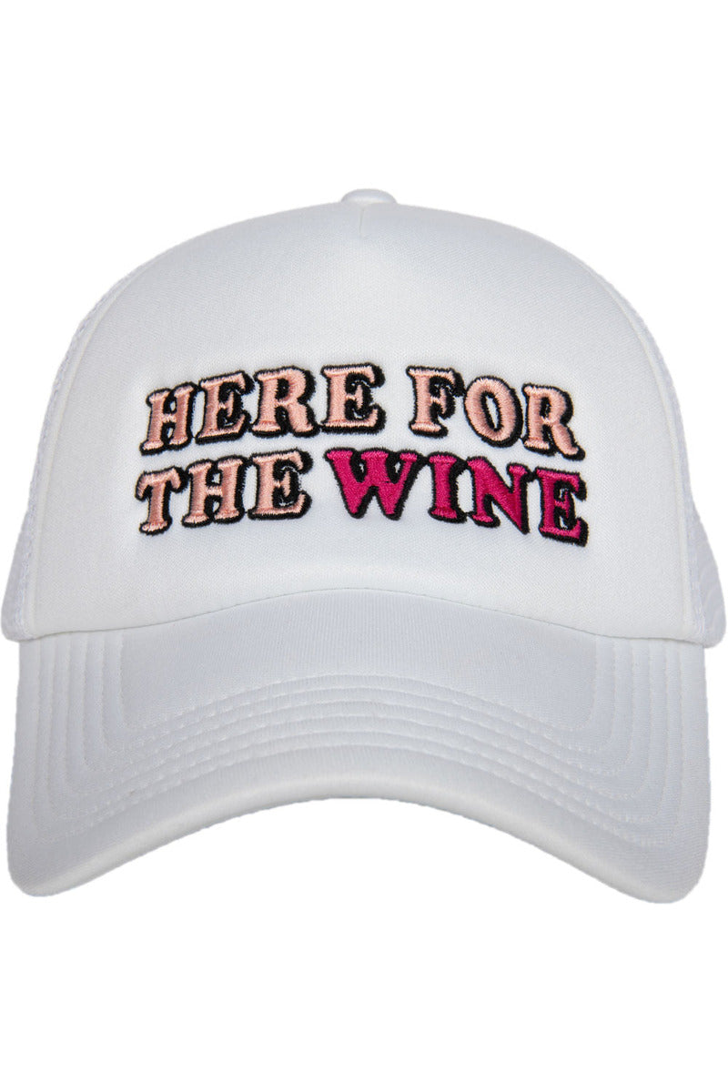 Here For The Wine Wholesale Trucker Hat (White Foam) Here For The Wine Wholesale Trucker Hat (White Foam)