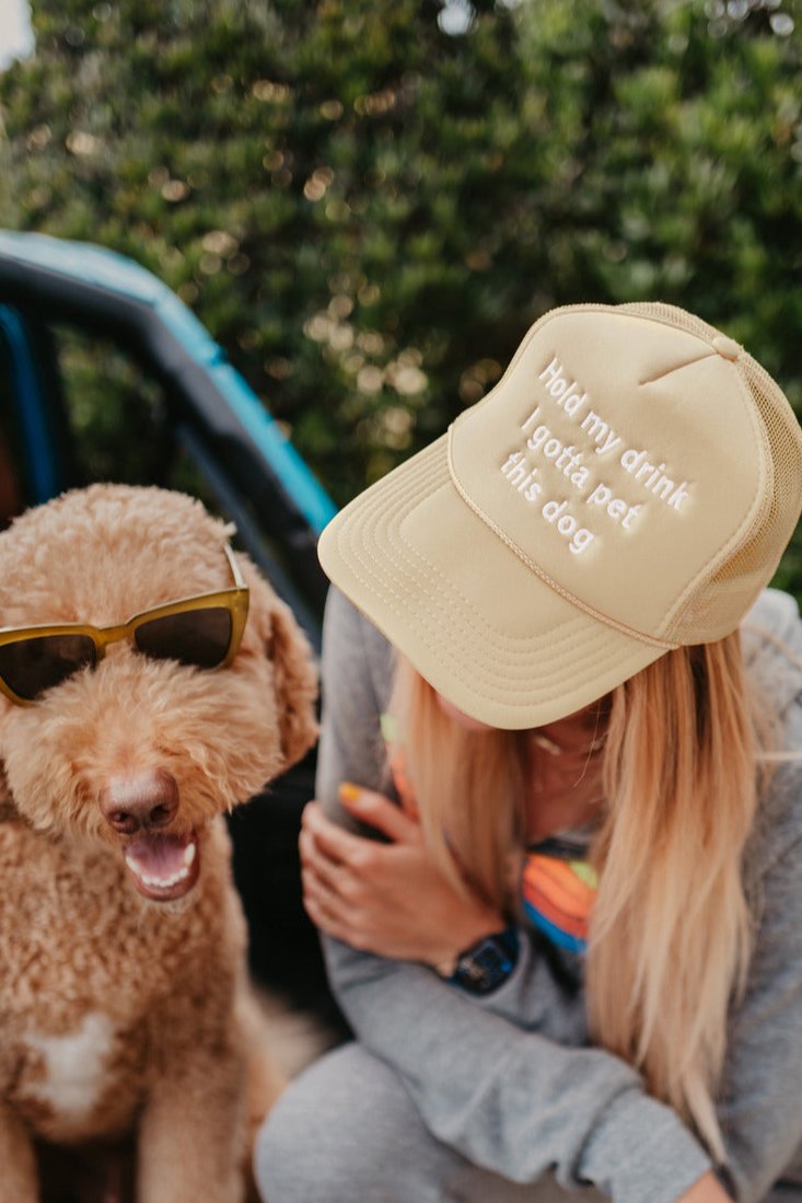 Hold My Drink I Gotta Pet This Dog Wholesale Foam Trucker Hat Hold My Drink I Gotta Pet This Dog Wholesale Foam Trucker Hat