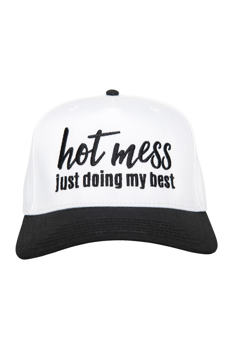 Hot Mess Just Doing My Best Wholesale Two-Toned Vintage Hat Hot Mess Just Doing My Best Wholesale Two-Toned Vintage Hat