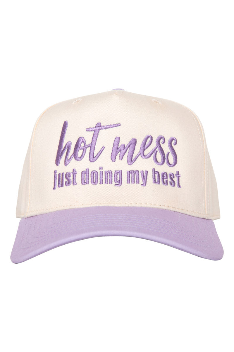 Hot Mess Just Doing My Best Wholesale Two-Toned Vintage Hat Hot Mess Just Doing My Best Wholesale Two-Toned Vintage Hat