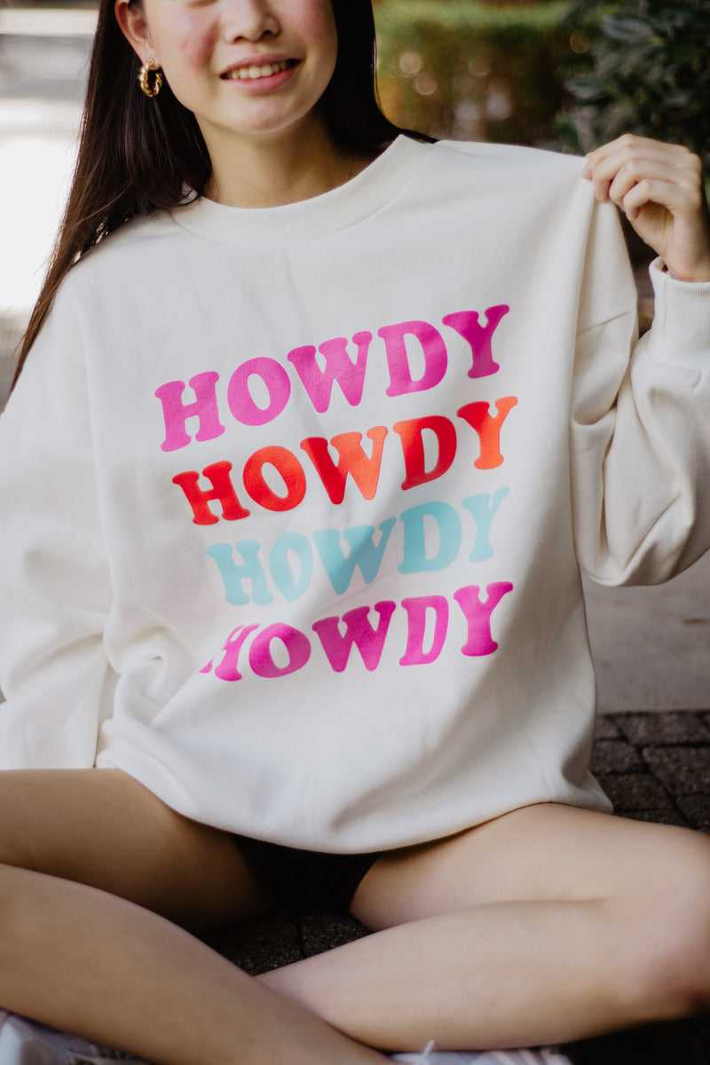 Howdy Howdy Howdy Women Wholesale Sweatshirt Howdy Howdy Howdy Women Wholesale Sweatshirt