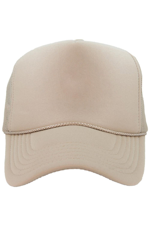 Khaki Foam Wholesale Blank Trucker Hat