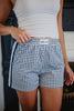 Navy Plaid Wholesale Boxers Female