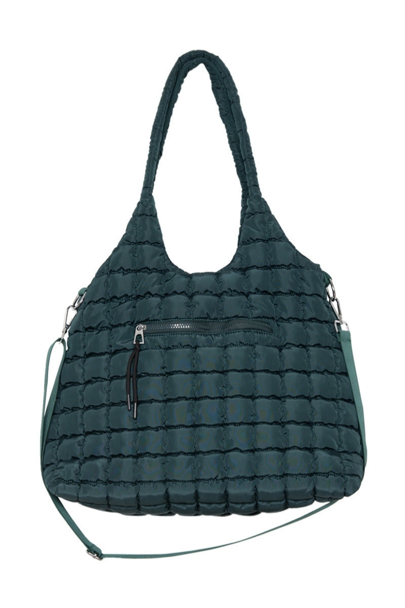 Forest Green Wholesale Rectangular Puffer Tote Bag Forest Green Wholesale Rectangular Puffer Tote Bag