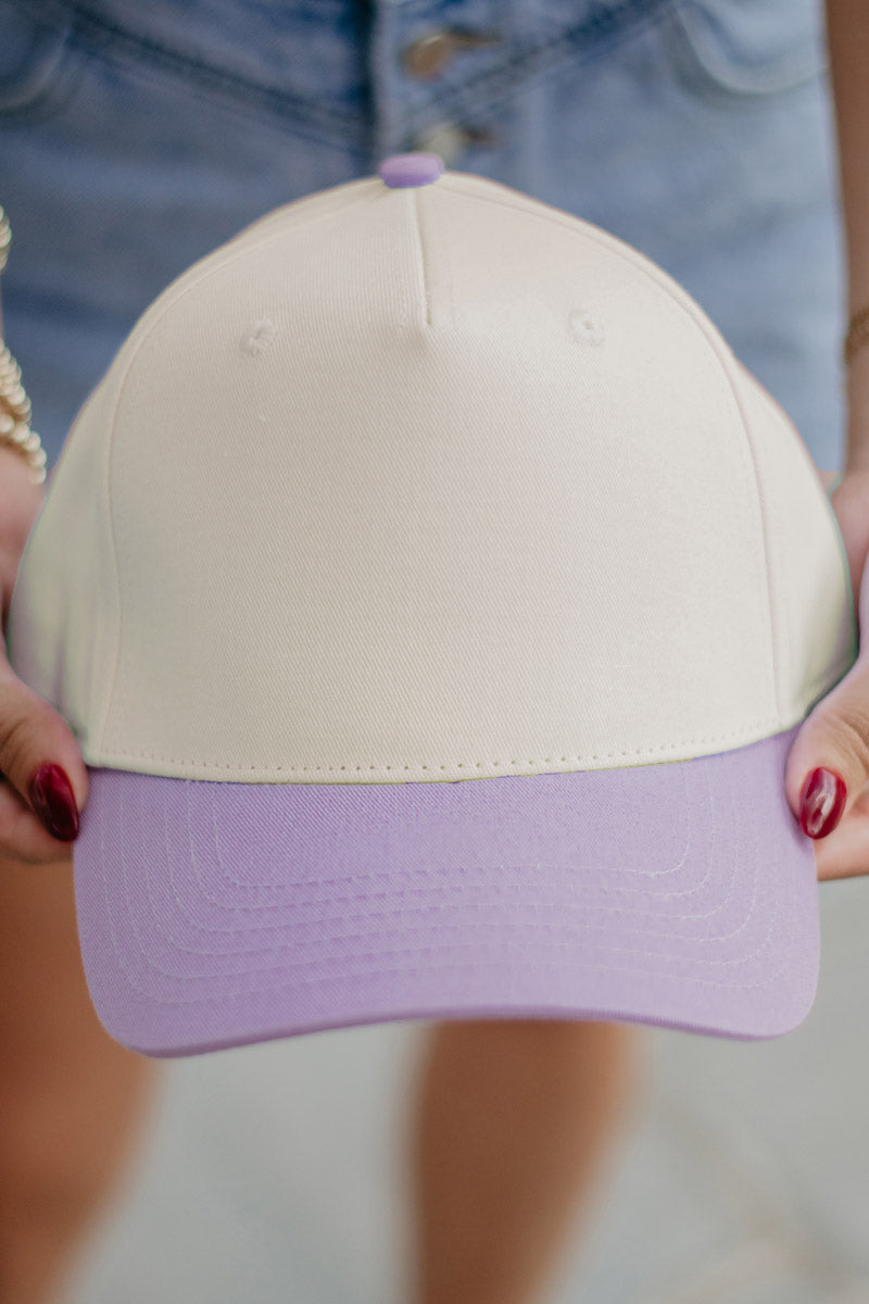 Light Purple and Tan Wholesale Vintage Trucker Hat Light Purple and Tan Wholesale Vintage Trucker Hat