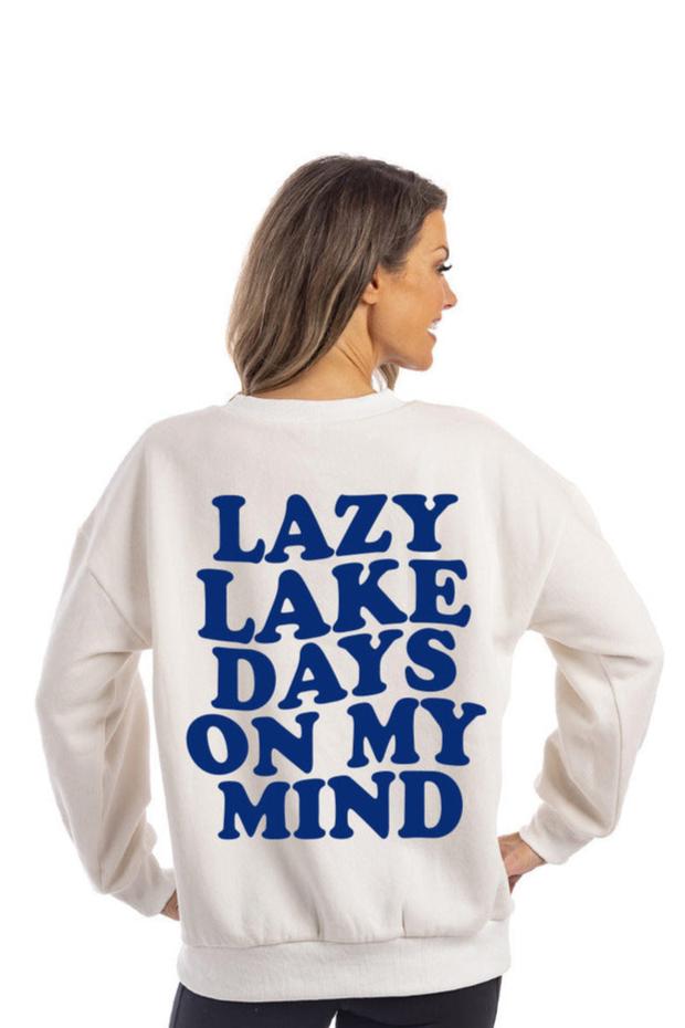 Lazy Lake Days On My Mind Cute Wholesale Sweatshirt Lazy Lake Days On My Mind Cute Wholesale Sweatshirt