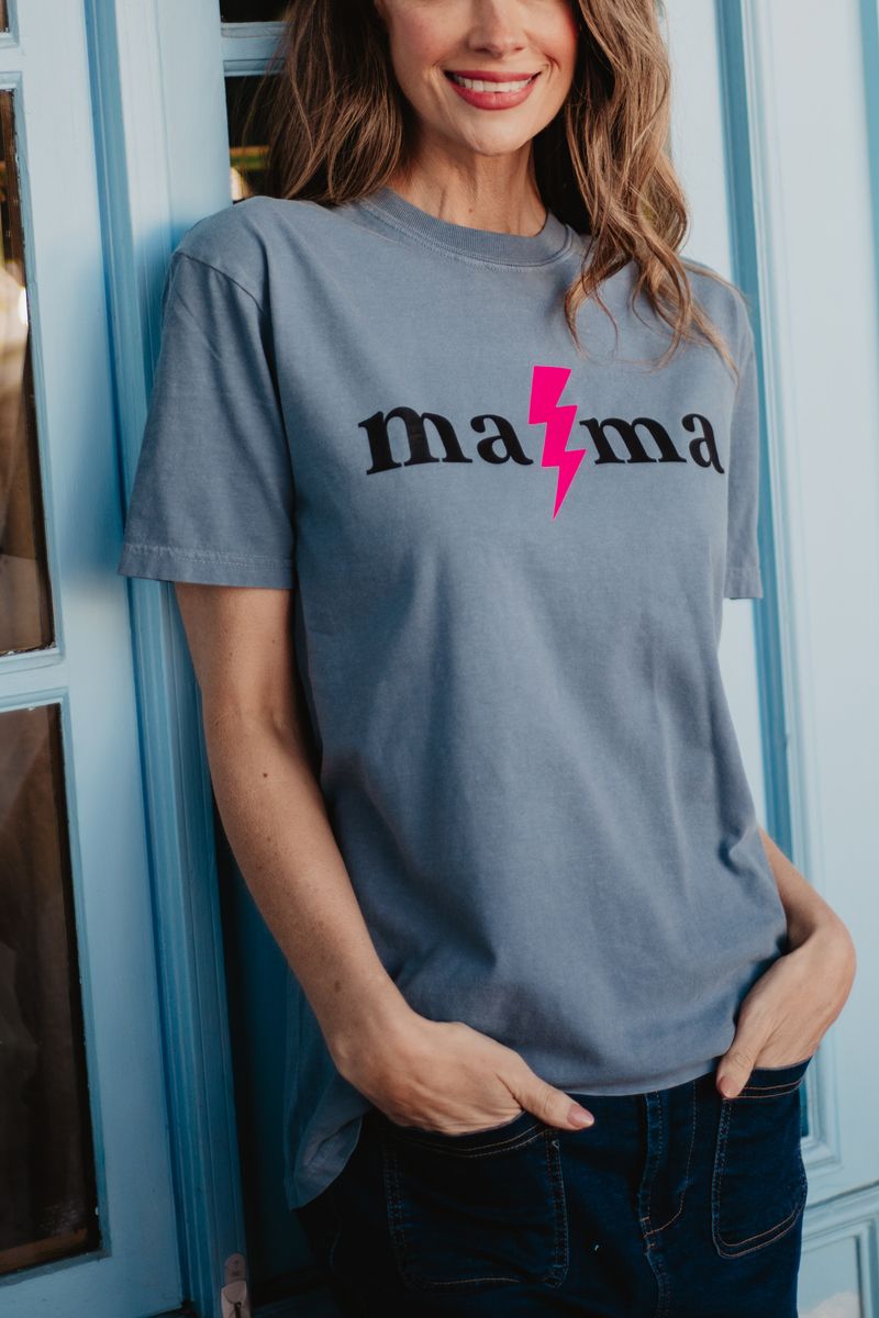 MAMA Lightning Bolt Graphic Tees MAMA Lightning Bolt Graphic Tees