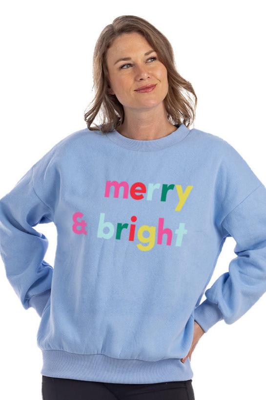 Merry & Bright Christmas Wholesale Crewneck Sweatshirt Merry & Bright Christmas Wholesale Crewneck Sweatshirt