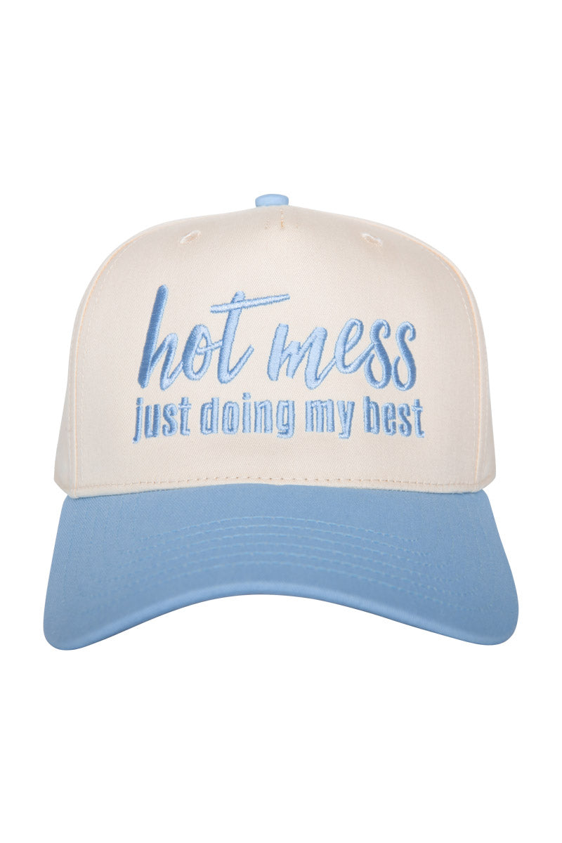 Hot Mess Just Doing My Best Wholesale Two-Toned Vintage Hat Hot Mess Just Doing My Best Wholesale Two-Toned Vintage Hat