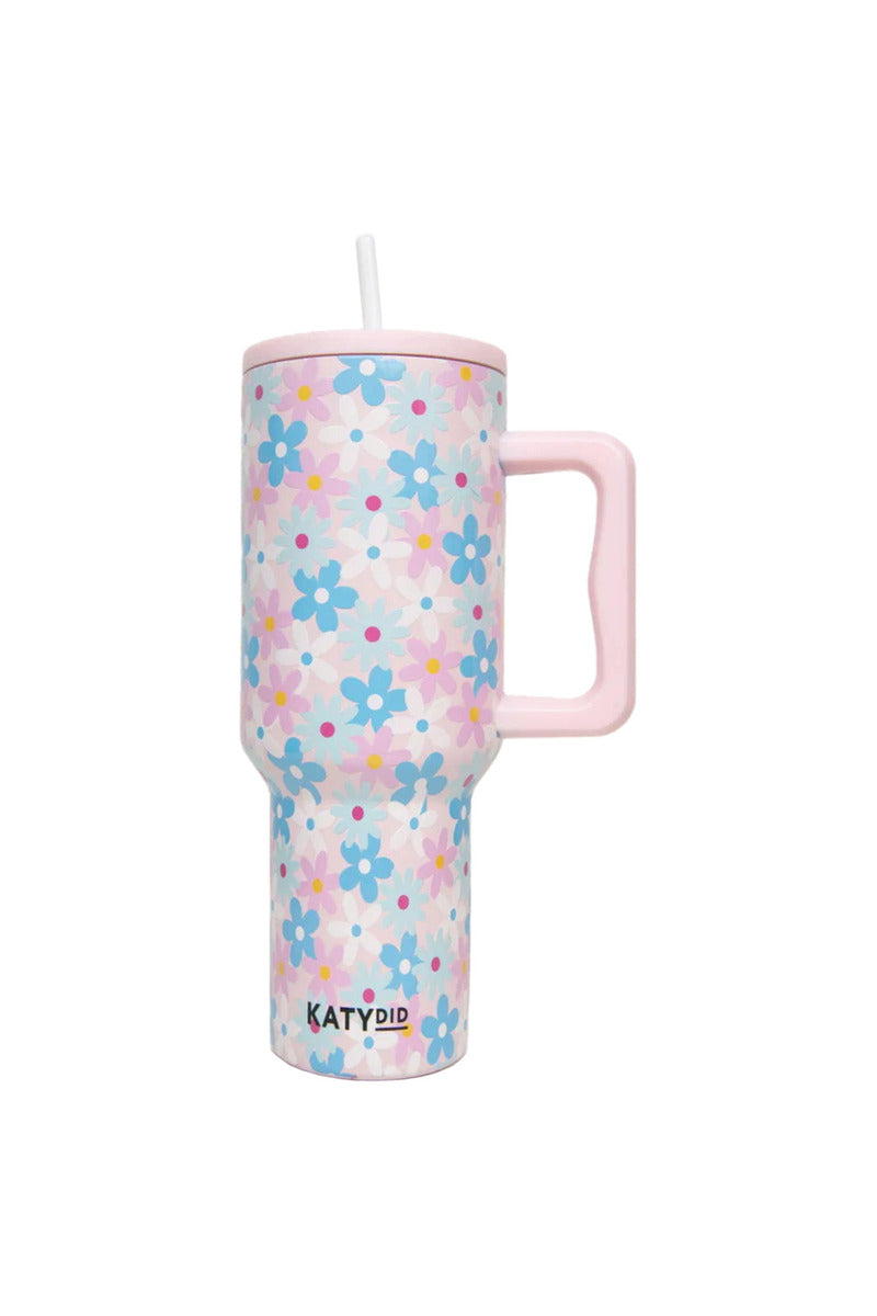 Dainty Florals Pink Wholesale 38 Oz Tumbler Cup Dainty Florals Pink Wholesale 38 Oz Tumbler Cup